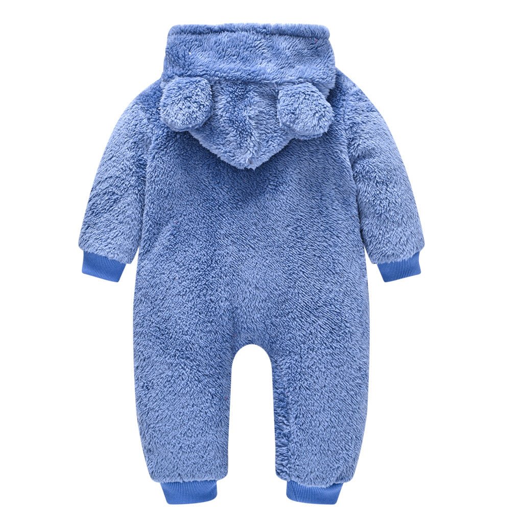 Newborn Baby Fleece Hooded Romper Snowsuit - Jaden's Brand